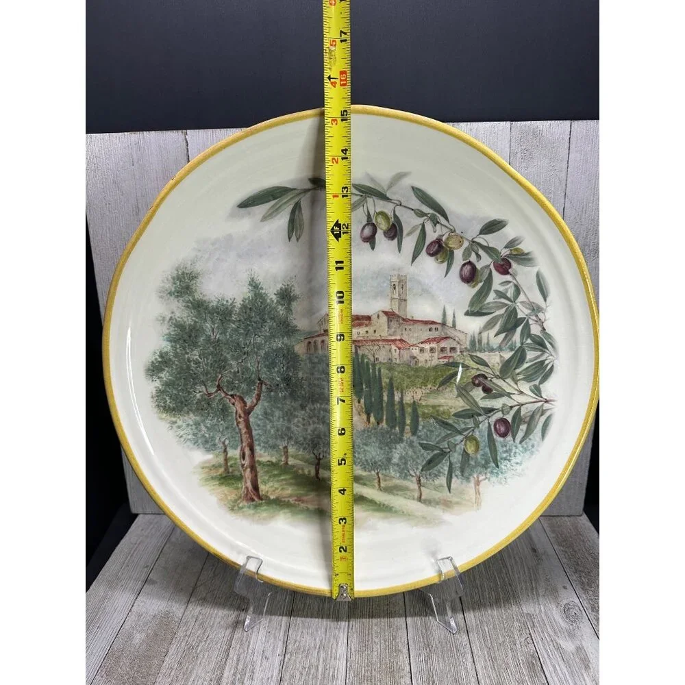 Vtg Sur La Table The Art Of Soul of Cooking Dinner Plate 15'' DIA Made in Italy